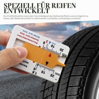Digitálny hĺbkomer dezénu pneumatík Mein HERZ 0-20 mm, 4 ks, oranžový, pre motocykle a autá, nastaviteľný merací prístroj 7