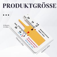 Digitálny hĺbkomer dezénu pneumatík Mein HERZ 0-20 mm, 4 ks, oranžový, pre motocykle a autá, nastaviteľný merací prístroj 2