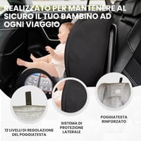 MEIN I-Size Isofix 360° Forgó Autósülke 0-36 kg, 5 Pontos Biztonsági Övvel - grey, ECE R129 5