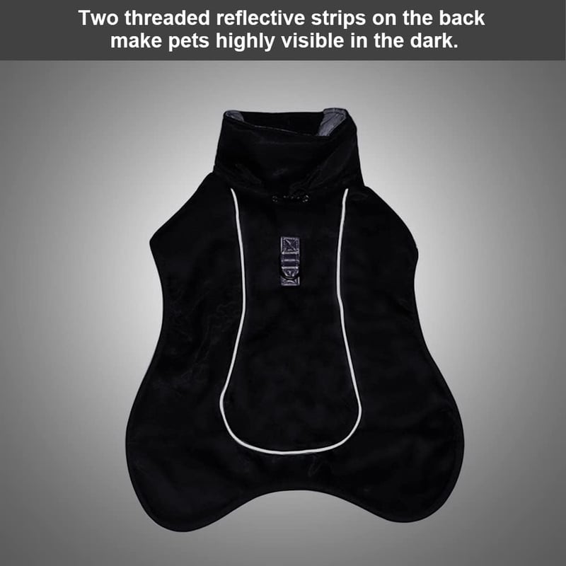 meioro Vízálló Kutyakabát Téli Meleg Kutyajacket Szélálló Reflektív XL Kék