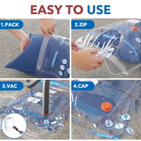 MEIQIHOME 16-dielna súprava vákuových vreciek s elektrickou pumpou – 4J/4L/4M/4S – na stlačenie oblečenia, sťahovanie, cestovanie a skladovanie 4