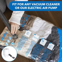 MEIQIHOME 16-dielna súprava vákuových vreciek s elektrickou pumpou – 4J/4L/4M/4S – na stlačenie oblečenia, sťahovanie, cestovanie a skladovanie 5