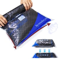 MEIQIHOME Set 16 saci de depozitare cu vacuum, saci de compresie ermetici care se pot rula, pentru haine, perne, pături și lenjerie de pat 2