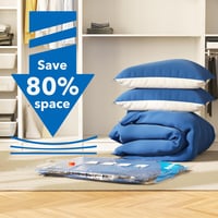Vákuové vrecia MEIQIHOME, 10 ks, veľkosť Jumbo, na uskladnenie oblečenia, vankúšov, prikrývok a posteľnej bielizne, opakovane použiteľné kompresné vrecia na cestovanie a domov 4