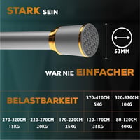 MEISENBERG Feszítőrúd 87-120 cm, 32 mm átmérő, szürke - Teleszkópos függönyrúd 6