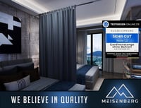 MEISENBERG Teleskopická garniža bez vŕtania 310-360 cm, Ø32 mm, strieborná z nehrdzavejúcej ocele, upínacia tyč na závesy, na balkón, ako deliaca priečka 7