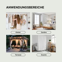 MEISENBERG Fúrás Nélküli Függönyrúd Fehér 25mm Teleszkópos 70-120cm 7