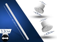 MEISENBERG Fúrás Nélküli Zuhanyfüggöny Tartórúd 110-160 cm Fehér Ø 32 mm Klemm Rúd Ablakhoz Konyhai Elválasztóhoz Teleszkópos Függönyrúd 2