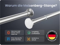 MEISENBERG Teleszkópos Zuhanyfüggöny Rúd 90-160 cm Ezüst, Fúrás Nélkül 2