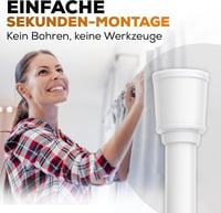 MEISENBERG Zuhanyfüggöny Rúd 120-170 cm Fehér 32 mm Fúrás Nélkül 3