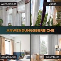 MEISENBERG Zuhanyfüggöny Rúd 120-170 cm Fehér 32 mm Fúrás Nélkül 5