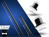 MEISENBERG Zuhanyfüggöny Rúd 160-210 cm Matt Fekete 32 mm Fúrás Nélkül 2