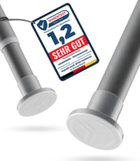 Meisenberg Zuhanyfüggöny Rúd 160-210 cm Szürke Fúrás Nélkül Bővíthető 1