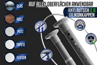 Meisenberg Zuhanyfüggöny Rúd 160-210 cm Szürke Fúrás Nélkül Bővíthető 4
