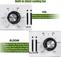 MEISHILE 1200W Dimmable LED Növénylámpa Teljes Spektrum VEG Bloom Quantum Edition 4
