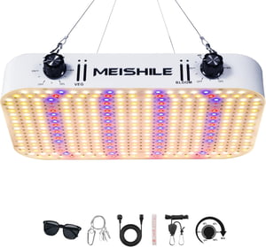 MEISHILE 1200W Dimmable LED Növénylámpa Teljes Spektrum VEG Bloom Quantum Edition
