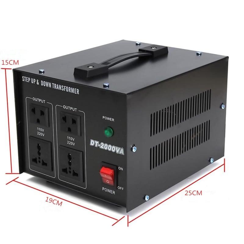 MEISHILE 2000W feszültségváltó 220V-110V átalakító transzformátor