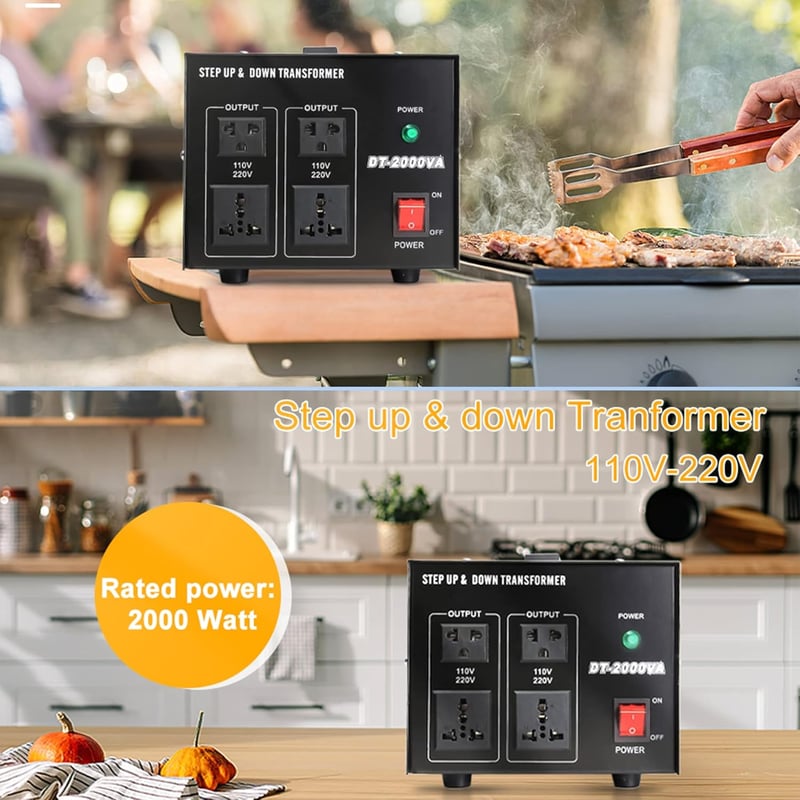 MEISHILE 2000W feszültségváltó 220V-110V átalakító transzformátor