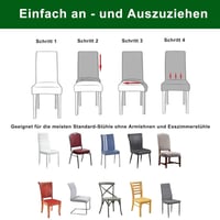 Meision presvlake za stolice, set od 6 komada, boja kave, elastični spandex, skidive i perive, univerzalne presvlake za hotele, bankete, restorane i dom 7