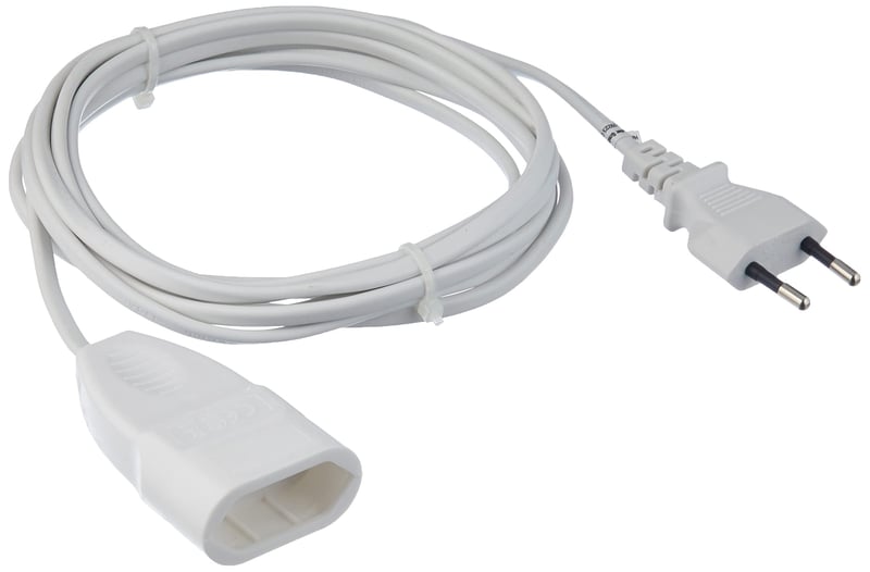 Prelungitor electric din plastic Meister cu ștecher Euro, 3 m - pentru uz interior (IP20) - cuplaj Schuko - alb