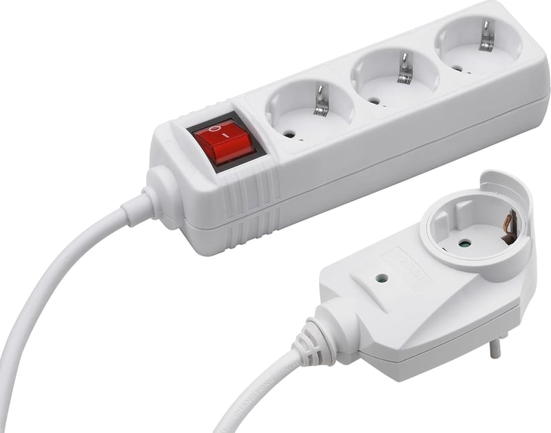 Meister Power Socket Strip 6 Plus 1 hosszabbító 2m - 7 aljzat - 2-3+1, White