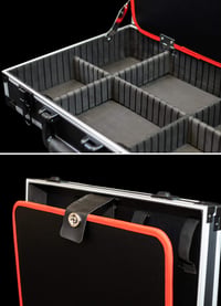 Geantă goală pentru scule Meister din aluminiu - 460 x 320 x 140 mm - 15 buzunare pentru scule - cu benzi elastice - capacitate portantă 15 kg - compartimente personalizabile - negru 3