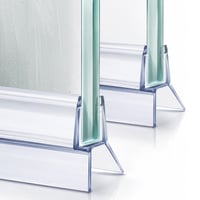 Garnitură de duș Meisterfaktur, 2 buc. - Deflector de apă extins - Garnitură ideală pentru uși de sticlă de 4-5 mm în cabine de duș 1
