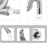 MEIYAXINWIN 150-100mm Légcsatorna Adapter Rozsdamentes Bilincsekkel Szellőzéshez 5