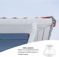 MEIYAXINWIN 150-100mm Légcsatorna Adapter Rozsdamentes Bilincsekkel Szellőzéshez 7