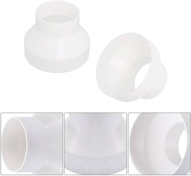 MEIYAXINWIN 150-100mm Légcsatorna Adapter Rozsdamentes Bilincsekkel Szellőzéshez