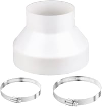 MEIYAXINWIN 150-100mm Légcsatorna Adapter Rozsdamentes Bilincsekkel Szellőzéshez 1