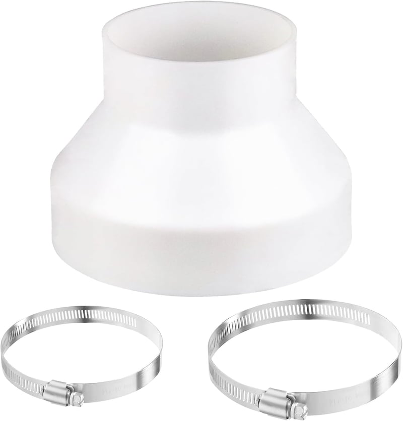 MEIYAXINWIN 150-100mm Légcsatorna Adapter Rozsdamentes Bilincsekkel Szellőzéshez