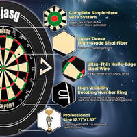 Mejasg Elektronikus Darts tábla LCD kijelzővel német hanggal, 12 nyíllal, 34 játék 355 variáció, fekete dartsautomata 1-8 játékosnak 2