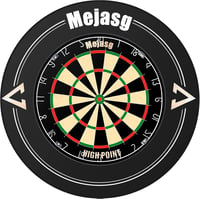 Mejasg Elektronikus Darts tábla LCD kijelzővel német hanggal, 12 nyíllal, 34 játék 355 variáció, fekete dartsautomata 1-8 játékosnak 1
