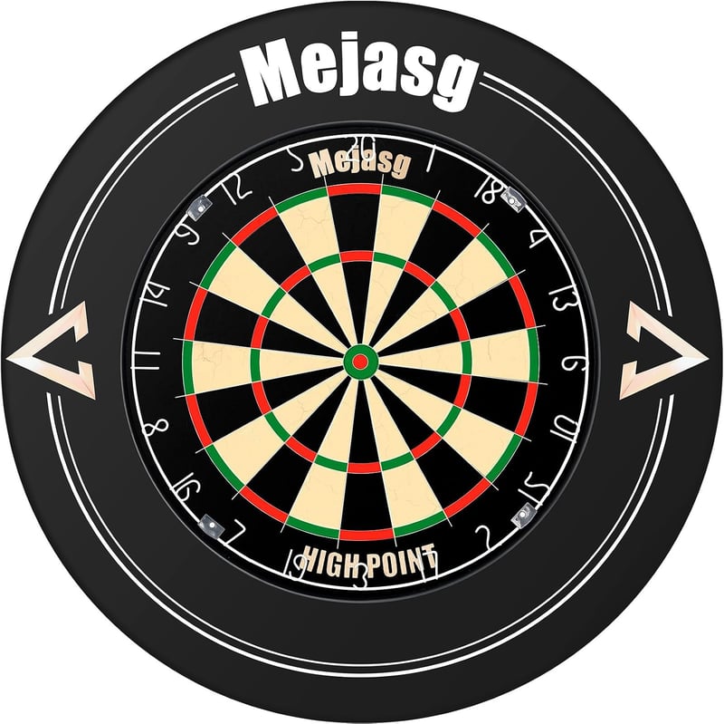 Mejasg Elektronikus Darts tábla LCD kijelzővel német hanggal, 12 nyíllal, 34 játék 355 variáció, fekete dartsautomata 1-8 játékosnak