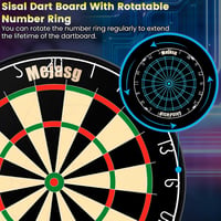 Mejasg Elektronikus Darts tábla LCD kijelzővel német hanggal, 12 nyíllal, 34 játék 355 variáció, fekete dartsautomata 1-8 játékosnak 6