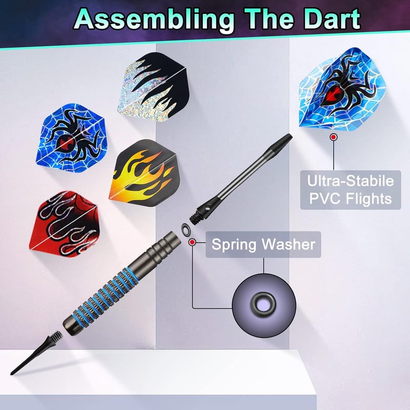 Mejasg Profi Darts Tábla Acél Dartboard 6 Fém Nyíllal Felnőtteknek