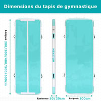 MEKETUM Air Gym Track Mat 2-5m Tornaszőnyeg Jóga Fitness Otthoni Edzéshez 4