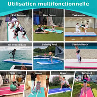 MEKETUM Air Gym Track Mat 2-5m Tornaszőnyeg Jóga Fitness Otthoni Edzéshez 6