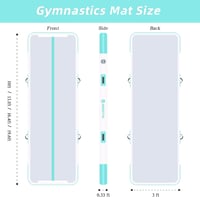 MEKETUM Tornaszőnyeg Légugrálópad 2-5m Fitness Jóga Otthoni Edzés 3