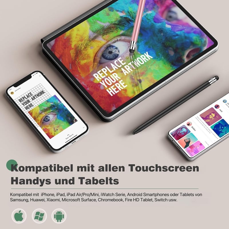 MEKO 2 darabos érintőceruza készlet iPhone iPad Samsung Huawei Xiaomi tablethez