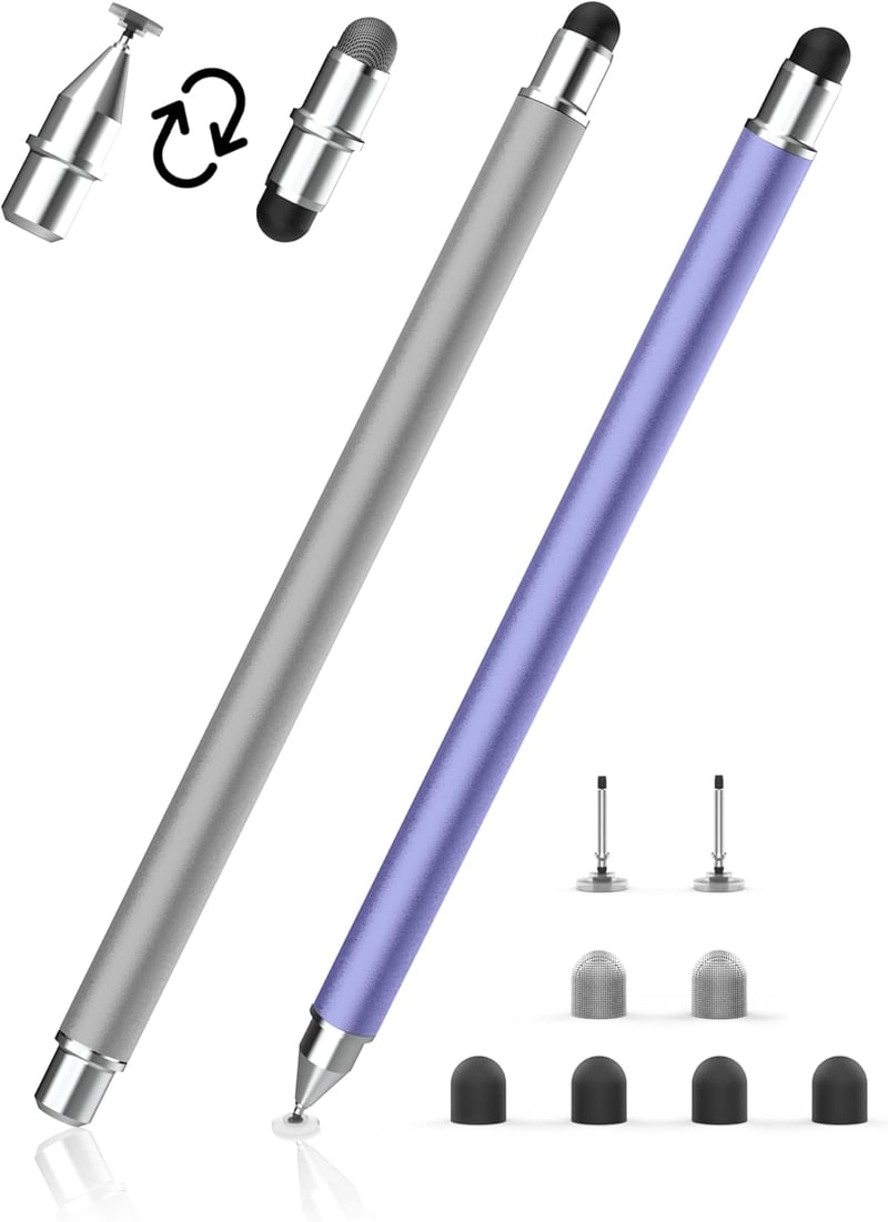 MEKO 3az1-ben mágneses stylus toll szürke/lila iPhone iPad Samsung Huawei