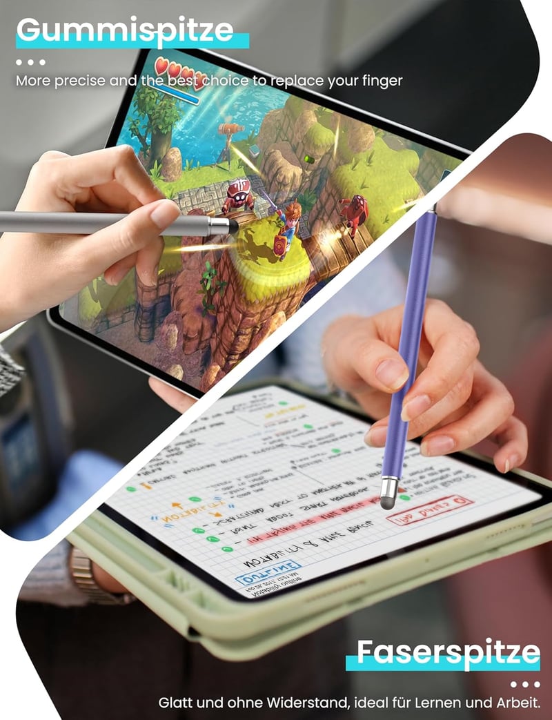 MEKO 3az1-ben mágneses stylus toll szürke/lila iPhone iPad Samsung Huawei