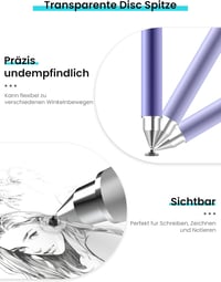 MEKO 3az1-ben mágneses stylus toll szürke/lila iPhone iPad Samsung Huawei 5