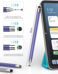 MEKO 3az1-ben mágneses stylus toll szürke/lila iPhone iPad Samsung Huawei 7