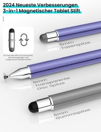 MEKO 3az1-ben mágneses stylus toll szürke/lila iPhone iPad Samsung Huawei 3