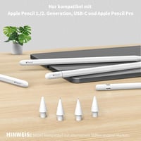 MEKO Apple Pencil cserecsúcs szett - fém/2H/2B/ötvözet - 4 db 2