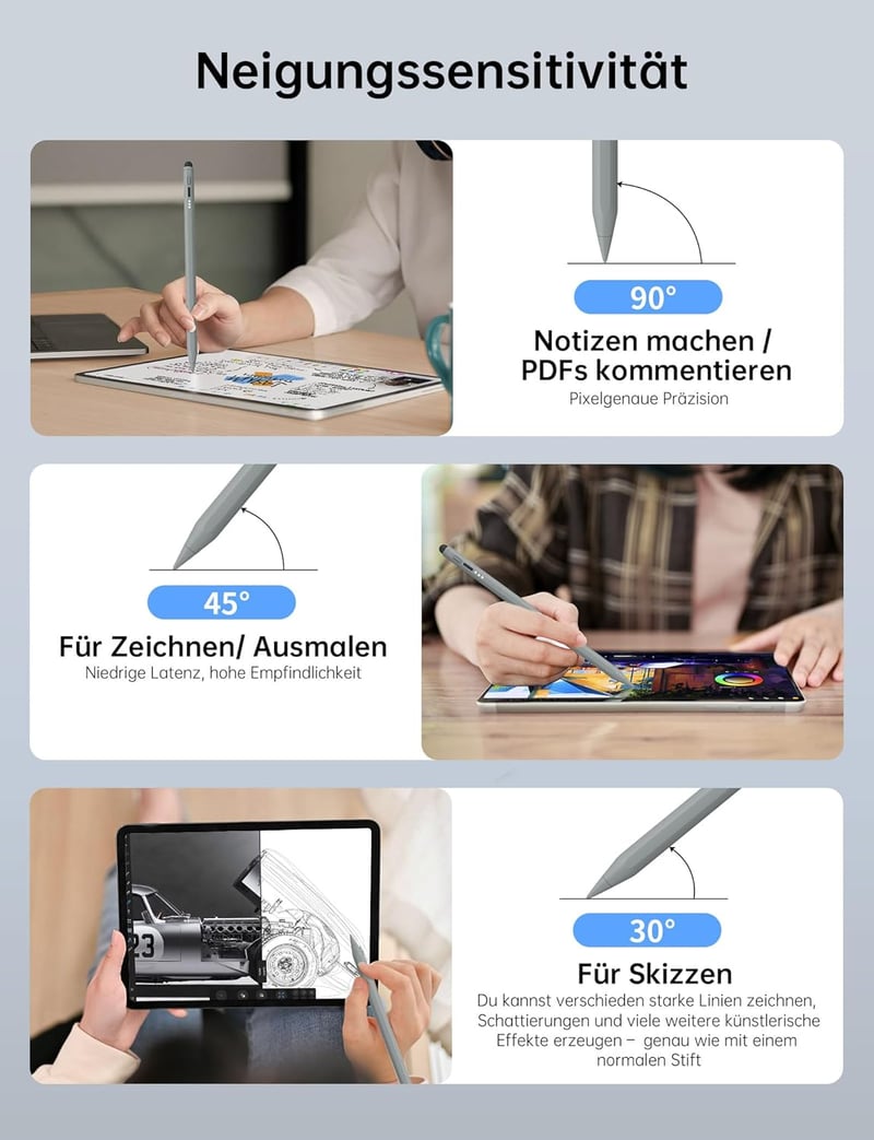 MEKO Apple Pencil Kompatibilis Érintőceruza Gumi Heggyel - Gyorstöltés és Dőlésérzékelés iPad Pro/Air/Mini Modellekhez 2018-2025

AI: I've c