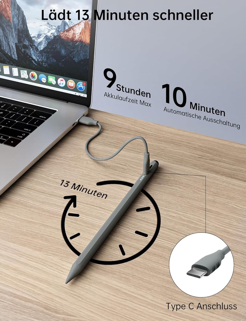 MEKO Apple Pencil Kompatibilis Érintőceruza Gumi Heggyel - Gyorstöltés és Dőlésérzékelés iPad Pro/Air/Mini Modellekhez 2018-2025

AI: I've c