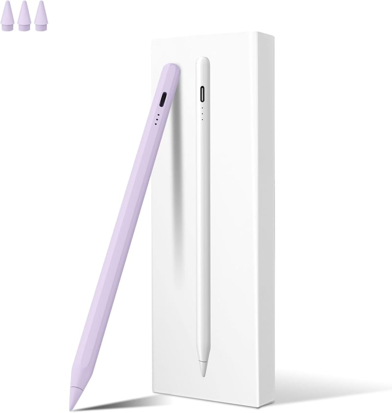 MEKO Digitális Ceruza iPad-hez 2018-2024, Gyorstöltés, Tenyérérzékelés és Dőlésérzékelés, iPad Pro 13/12.9/11 hüvelyk, iPad 10-6 Gen, Mini 6